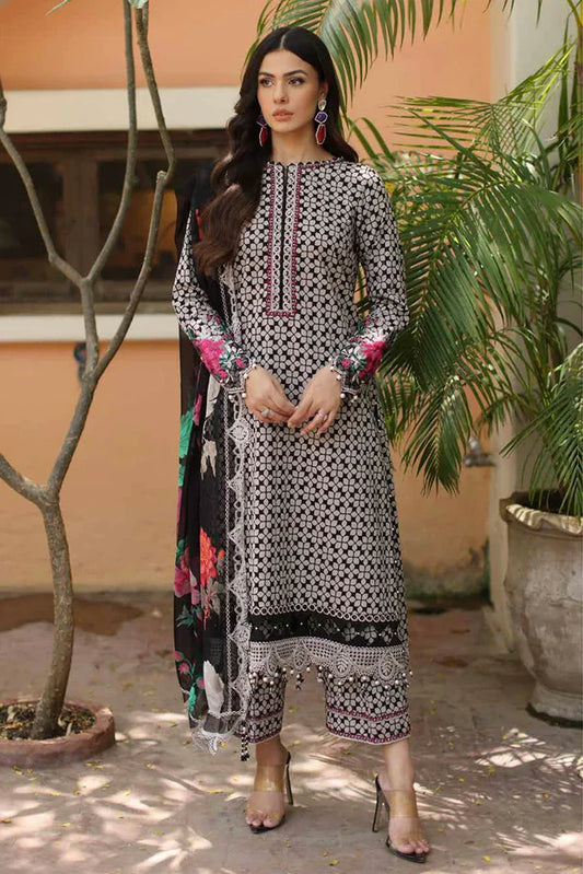 CC6-08 - Charizma Combination Unstitched Lawn Collection Vol-01