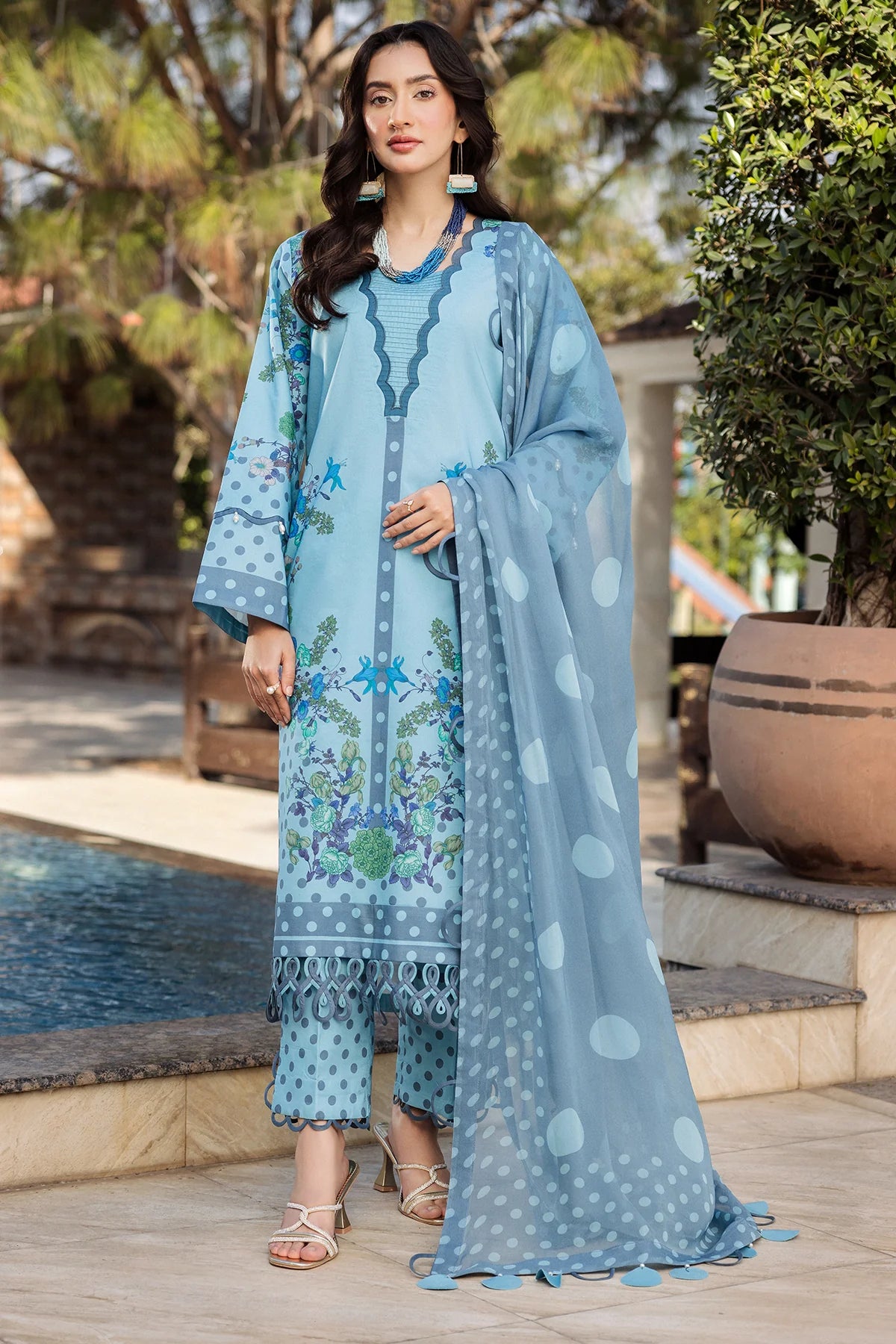 3-PC Unstitched Printed Lawn Collection CP5-09 - CHARIZMA