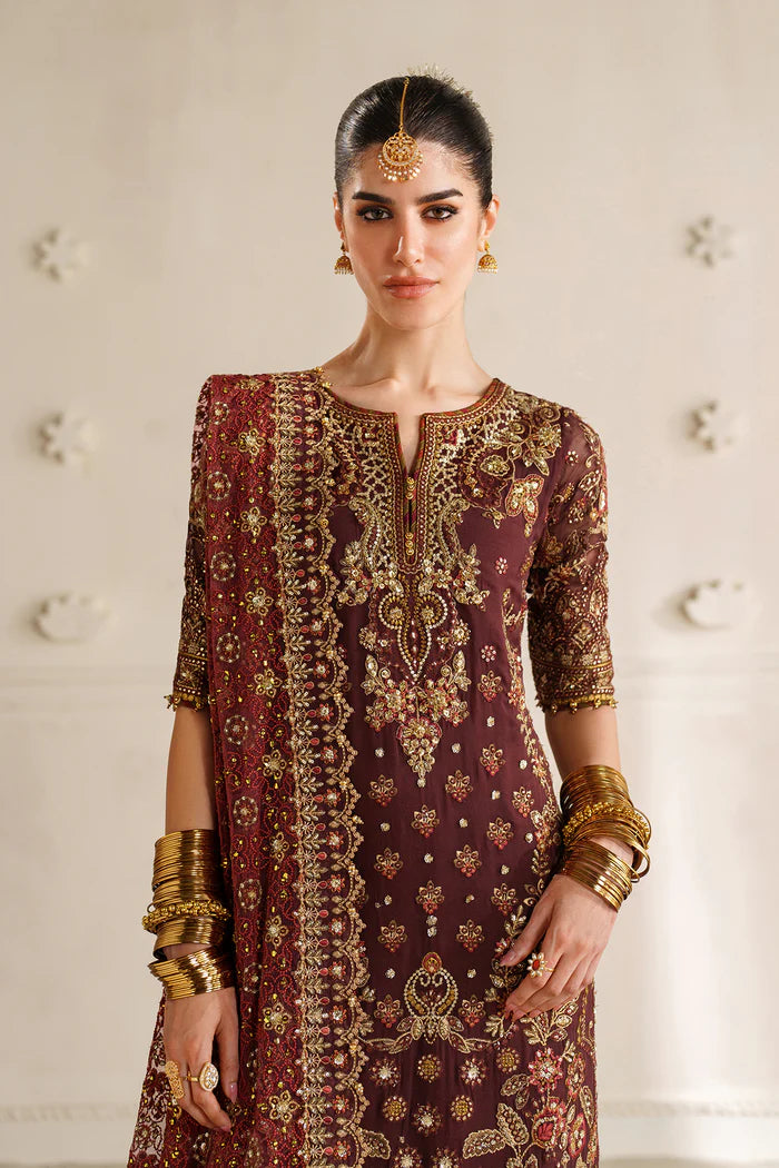 EMBROIDERED CHIFFON CH14-07 UNSTITCHED - Baroque