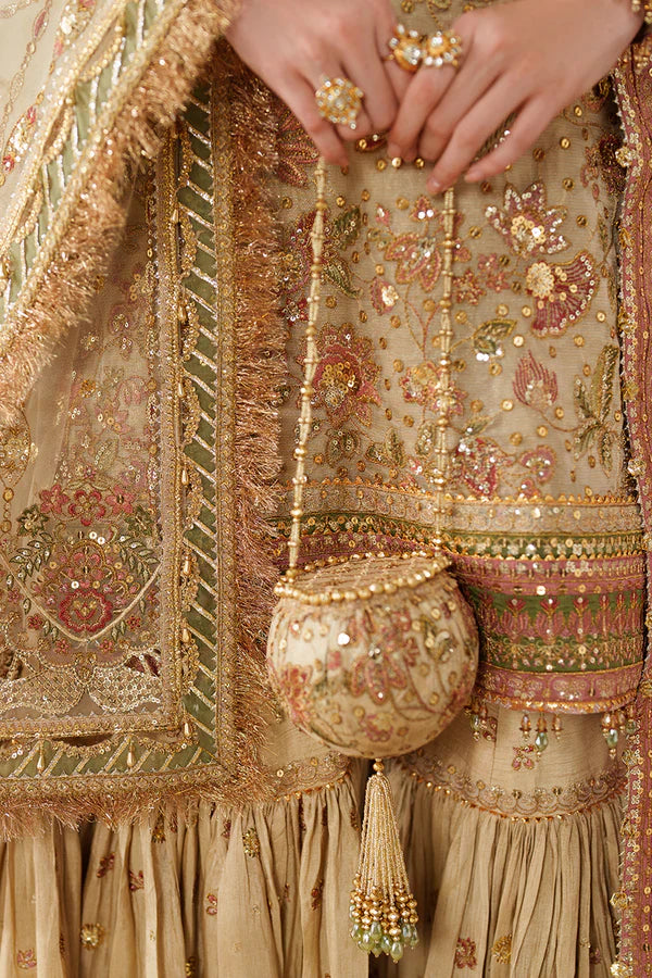 EMBROIDERED NET CH14-02 UNSTITCHED| BAROQUE