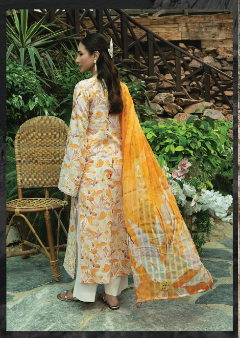 Flora by Sanam Saeed Embroidered Lawn Collection 2025 (D-08)