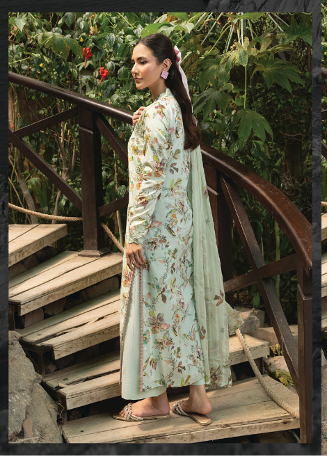 Flora by Sanam Saeed Embroidered Lawn Collection 2025 (D-09)