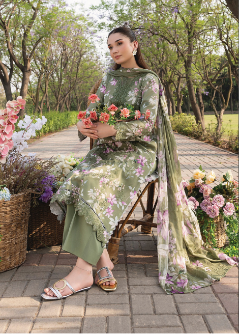 Flora by Sanam Saeed Embroidered Lawn Collection 2025 (D-10)