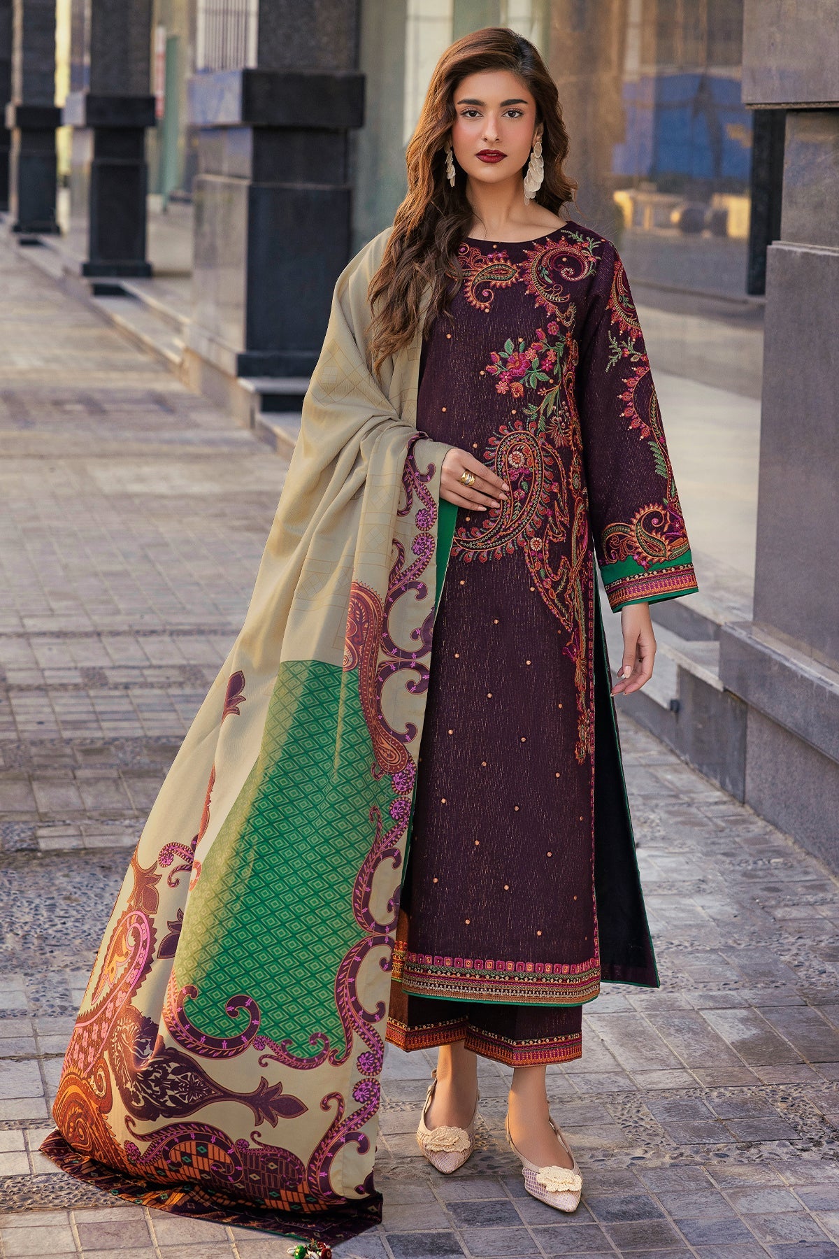 3-PC Unstitched Wool Shawl Collection PSW5-27 Charizma