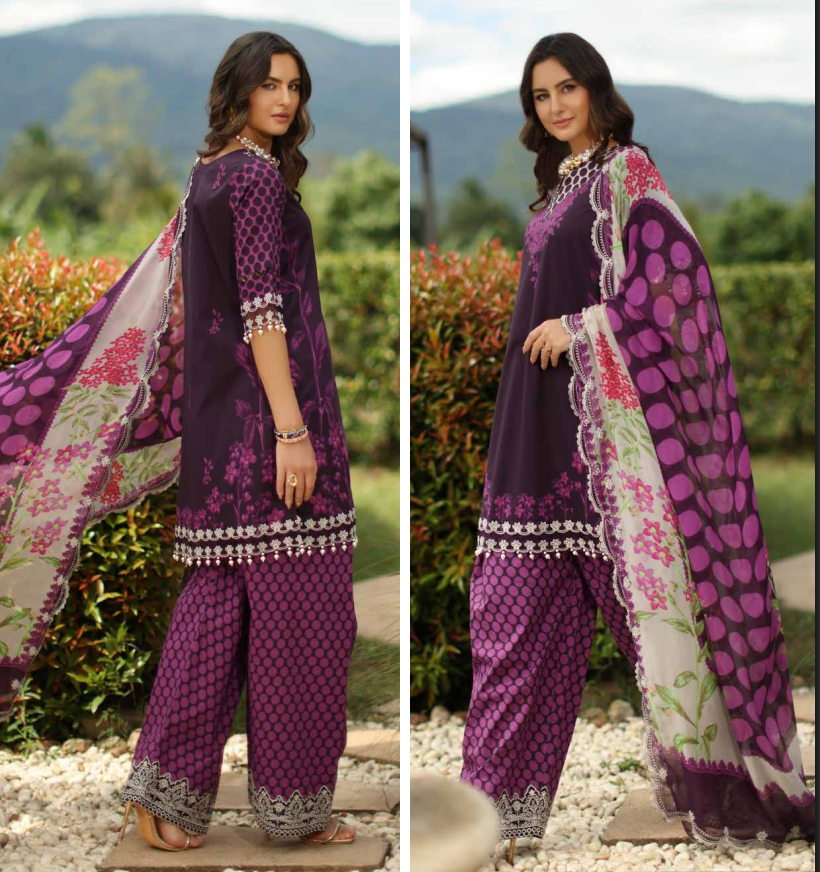 CC6-05 - Charizma Combination Unstitched Lawn Collection Vol-01