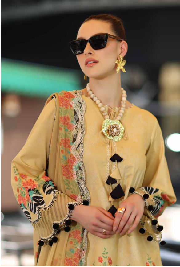 CC6-06 - Charizma Combination Unstitched Lawn Collection Vol-01