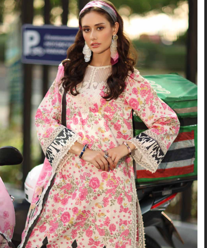 CC6-04 - Charizma Combination Unstitched Lawn Collection Vol-01