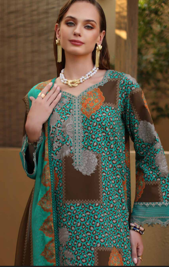 CC6-09 - Charizma Combination Unstitched Lawn Collection Vol-01