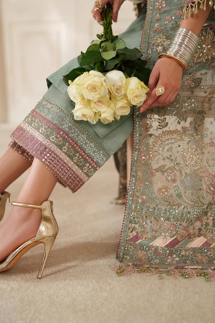 EMBROIDERED NET CH14-06 UNSTITCHED - Baroque