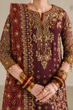 EMBROIDERED CHIFFON CH14-07 UNSTITCHED - Baroque