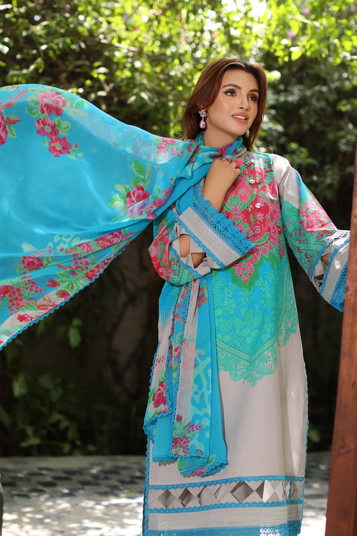 3-PC Unstitched Printed Lawn Collection CP5-02 - CHARIZMA