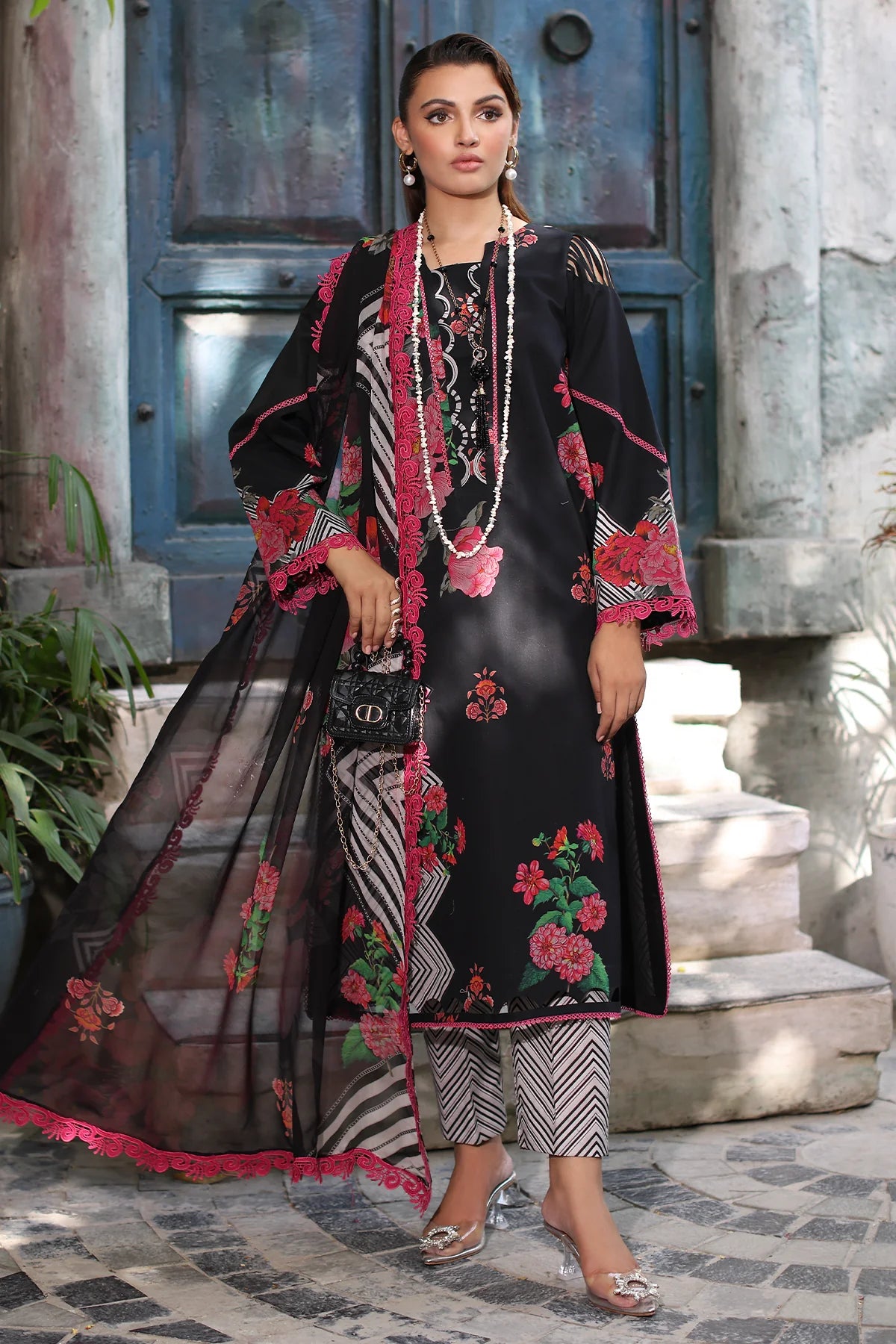 3-PC Unstitched Printed Lawn Collection CP5-01 - CHARIZMA