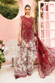 3 Piece Unstitched Embroidered Lawn Suit | MPT-2608-A - MARIA.B
