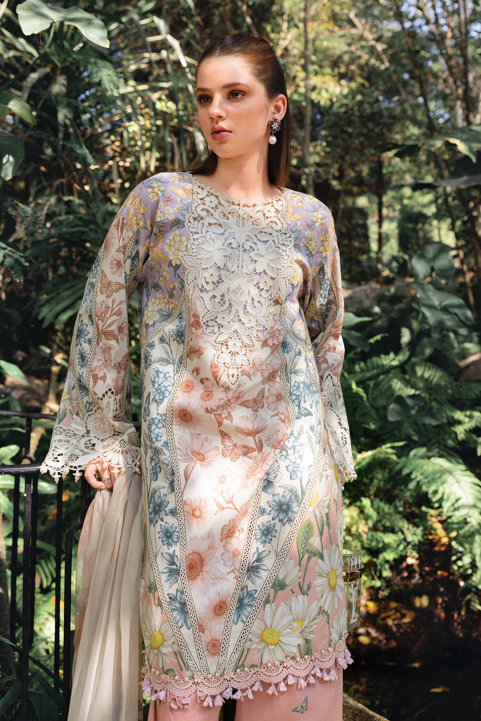 MPT-2910-B 3 Piece Unstitched Embroidered Lawn Suit - M.Prints Spring Summer 2026