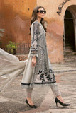 3 Piece Unstitched Embroidered Paper Cotton Suit | D-2510-B - MARIA.B