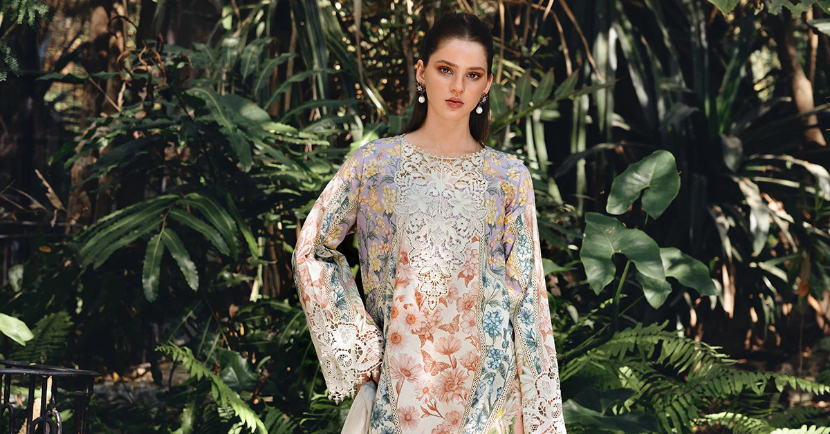 MPT-2910-B 3 Piece Unstitched Embroidered Lawn Suit - M.Prints Spring Summer 2026