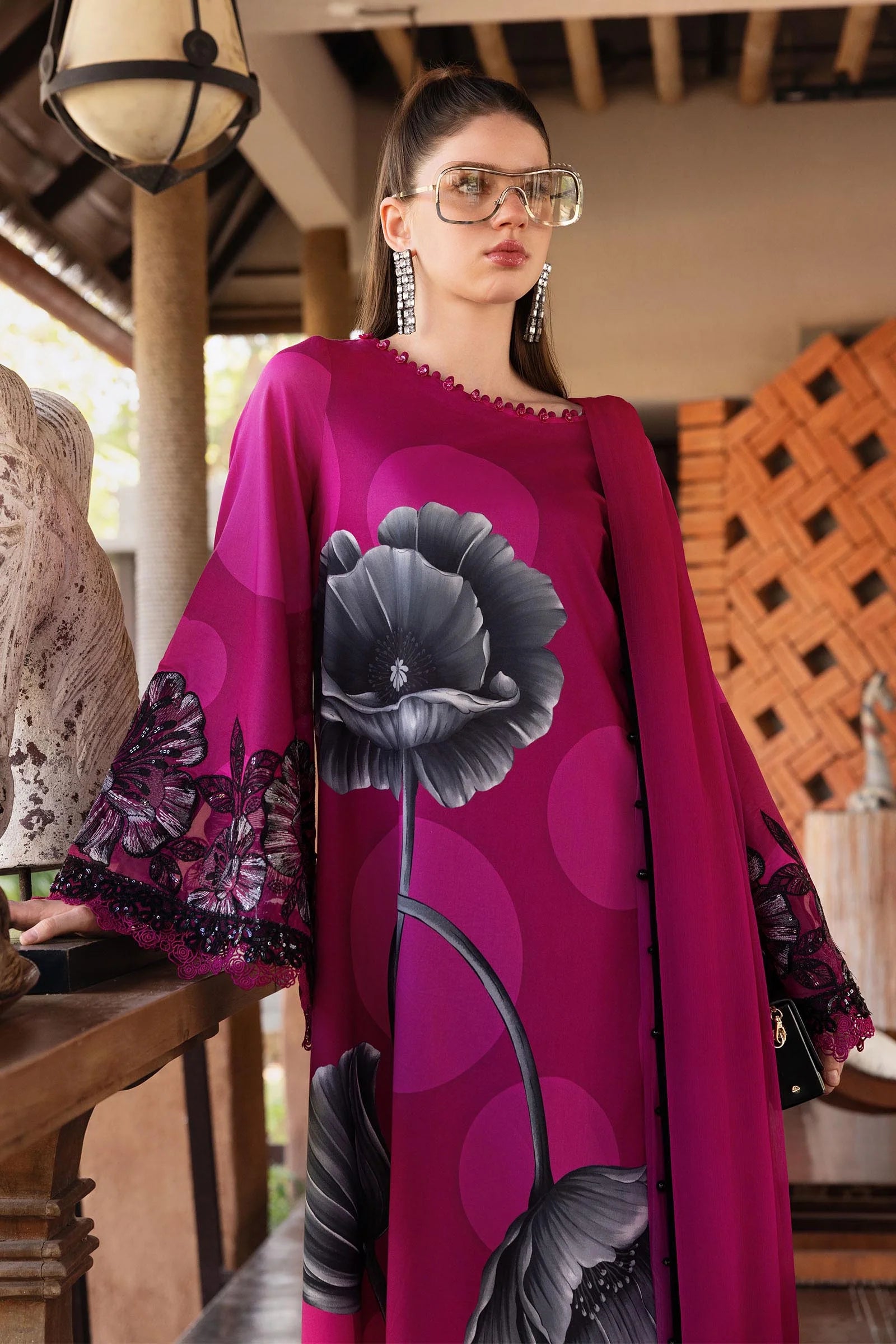 MPT-2913-B 3 Piece Unstitched Embroidered Lawn Suit - M.Prints Spring Summer 2026