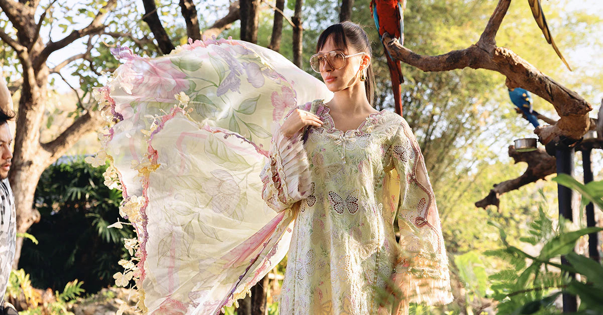 MPT-2901-B 3 Piece Unstitched Embroidered Lawn Suit - M.Prints Spring Summer 2026