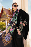 MPT-2802-B 3 Piece Unstitched Embroidered Twill Linen Suit -  Maria B
