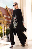 MPT-2802-B 3 Piece Unstitched Embroidered Twill Linen Suit -  Maria B