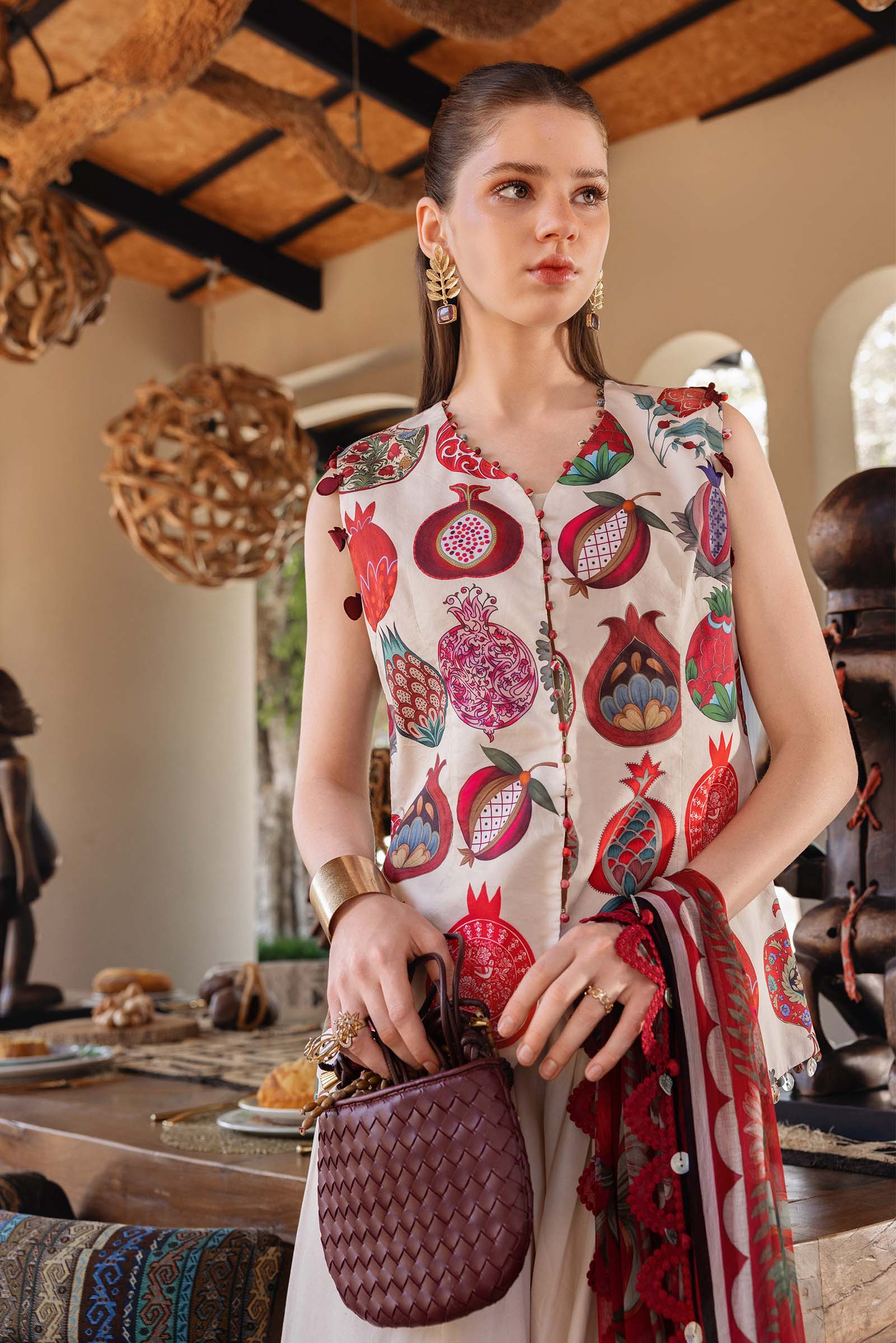 MPT-2903-A 3 Piece Unstitched Embroidered Lawn Suit - M.Prints Spring Summer 2026