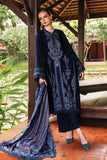 MPT-2803-B 3 Piece Unstitched Embroidered Twill Linen Suit -  Maria B