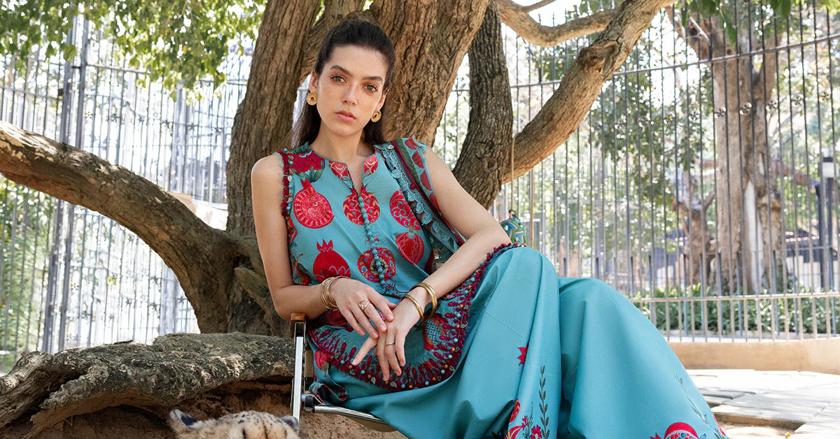 MPT-2903-B 3 Piece Unstitched Embroidered Lawn Suit - M.Prints Spring Summer 2026