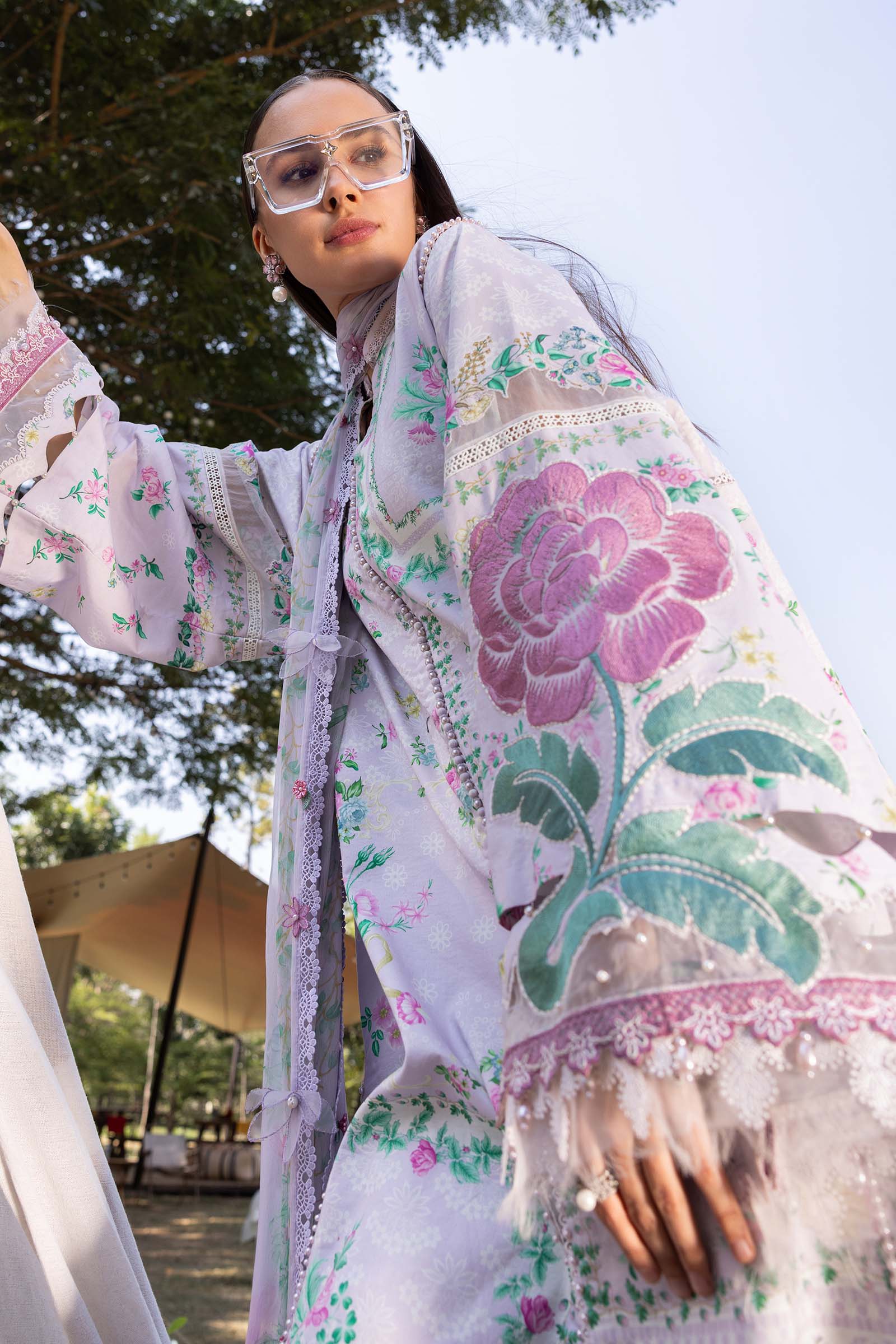 MPT-2904-A 3 Piece Unstitched Embroidered Lawn Suit - M.Prints Spring Summer 2026