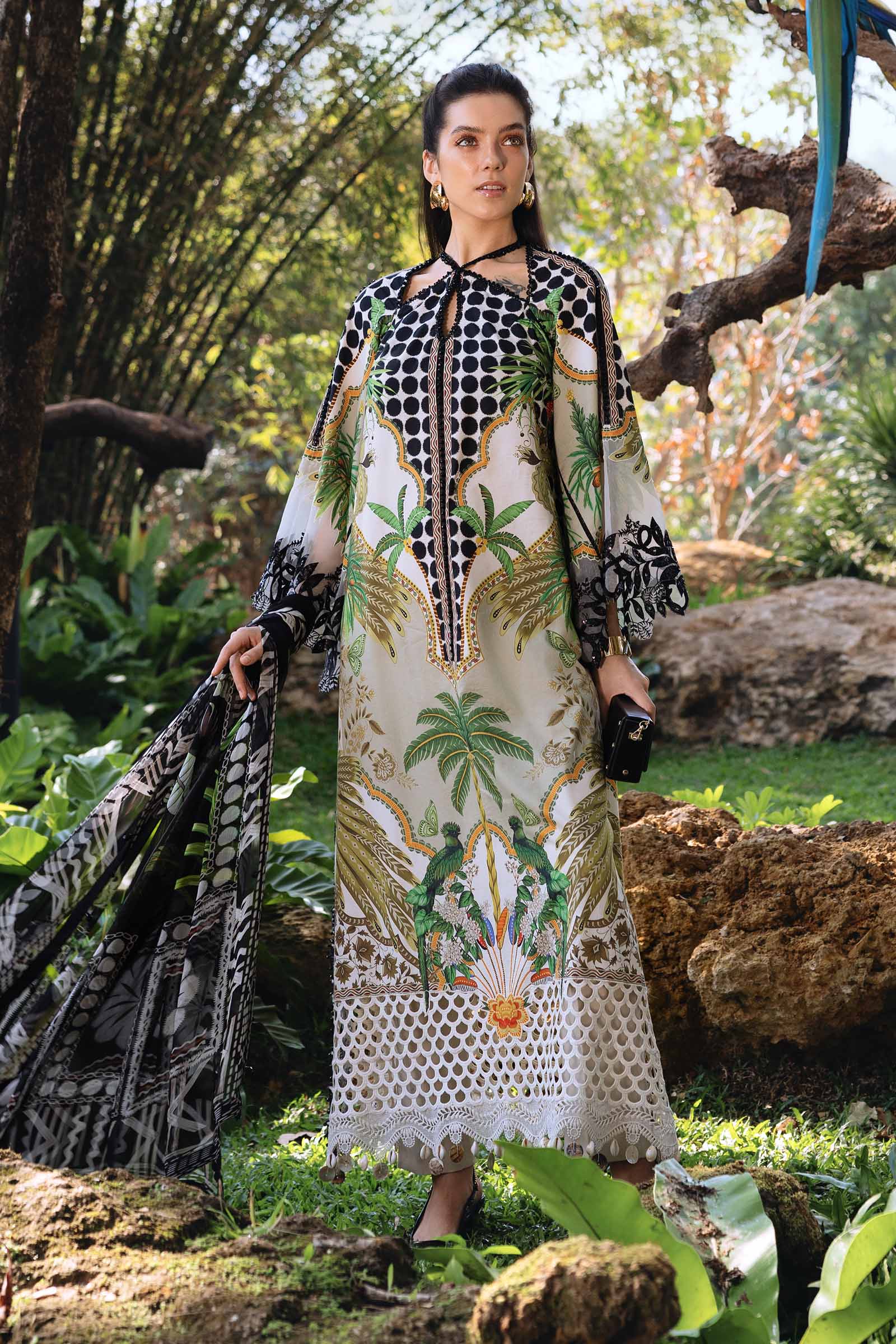 MPT-2905-A 3 Piece Unstitched Embroidered Lawn Suit - M.Prints Spring Summer 2026