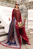 MPT-2805-A 3 Piece Unstitched Embroidered Twill Linen Suit -  Maria B