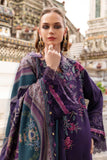 MPT-2805-B 3 Piece Unstitched Embroidered Twill Linen Suit -  Maria B