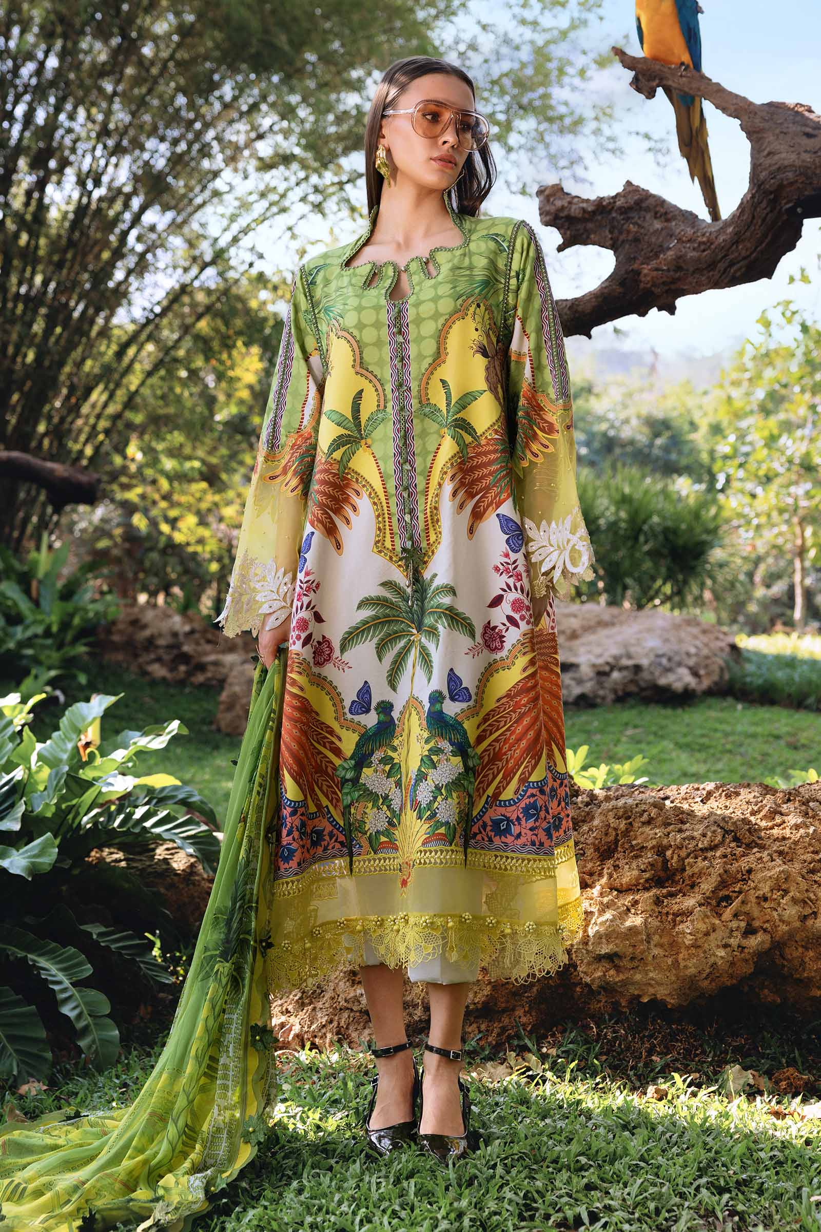 MPT-2905-B 3 Piece Unstitched Embroidered Lawn Suit - M.Prints Spring Summer 2026