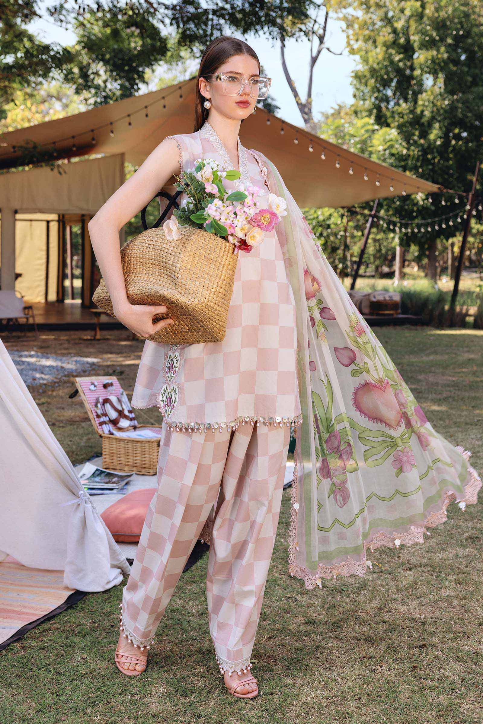 MPT-2906-A 3 Piece Unstitched Embroidered Lawn Suit - M.Prints Spring Summer 2026