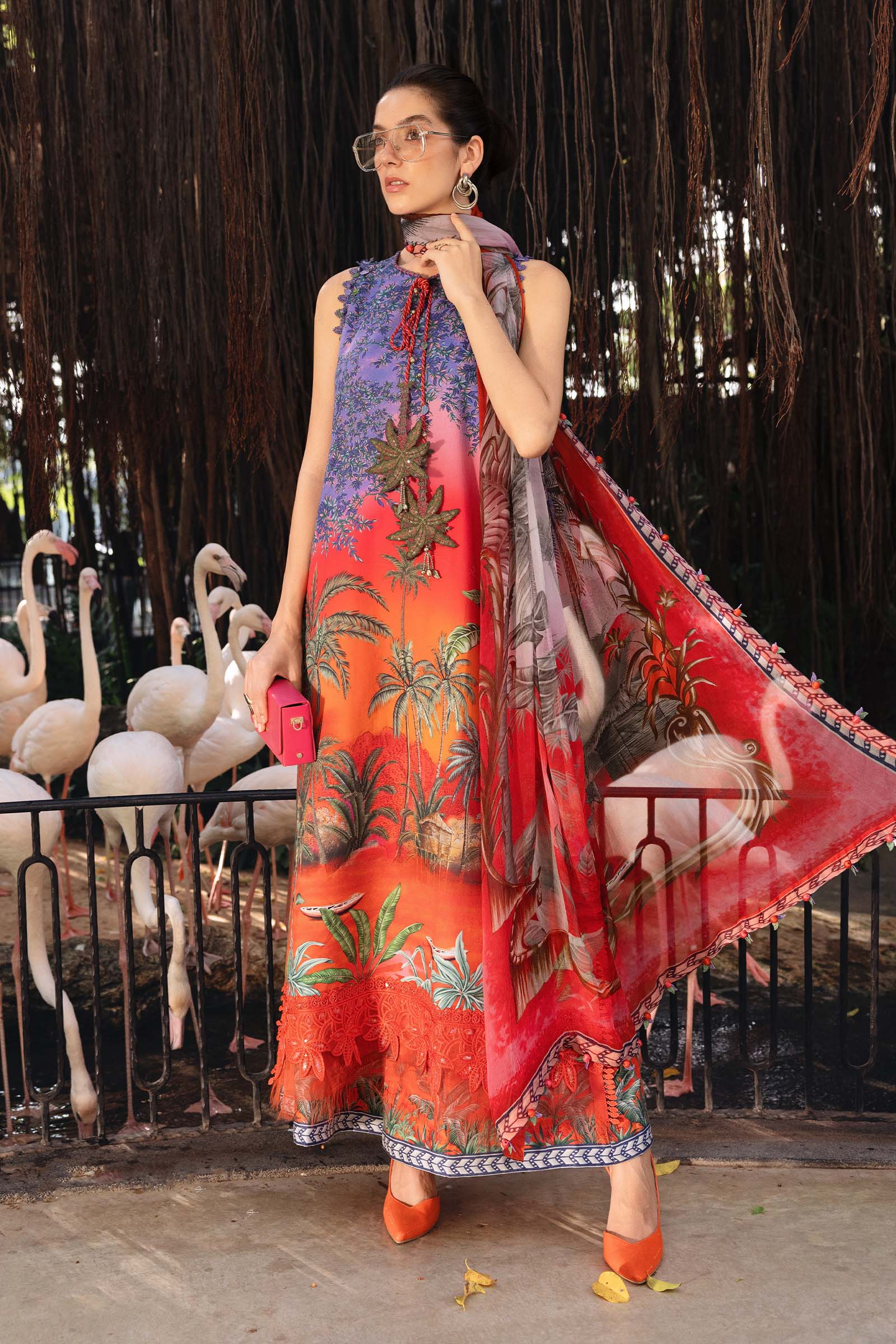 MPT-2907-B 3 Piece Unstitched Embroidered Lawn Suit - M.Prints Spring Summer 2026