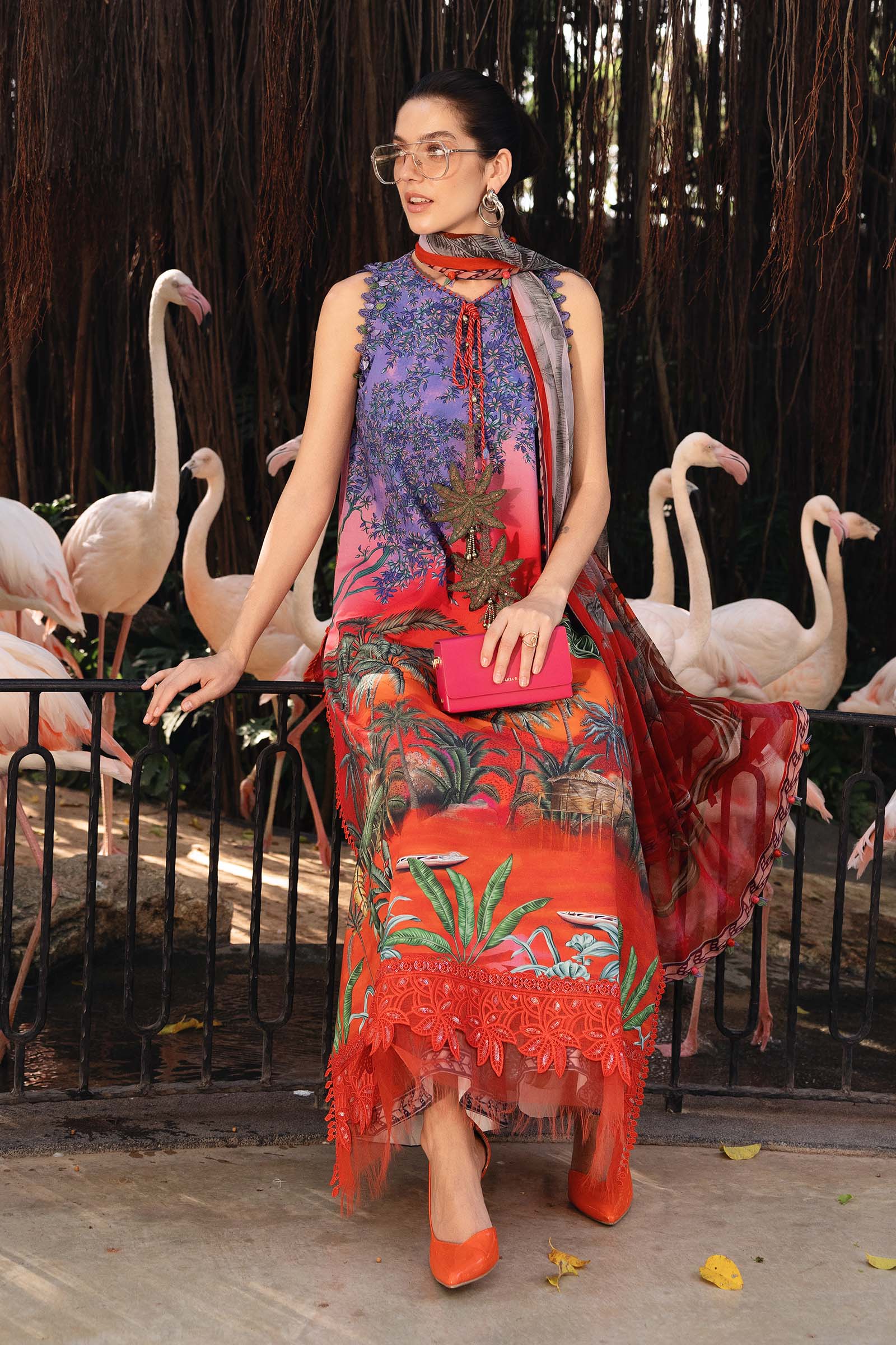 MPT-2907-B 3 Piece Unstitched Embroidered Lawn Suit - M.Prints Spring Summer 2026