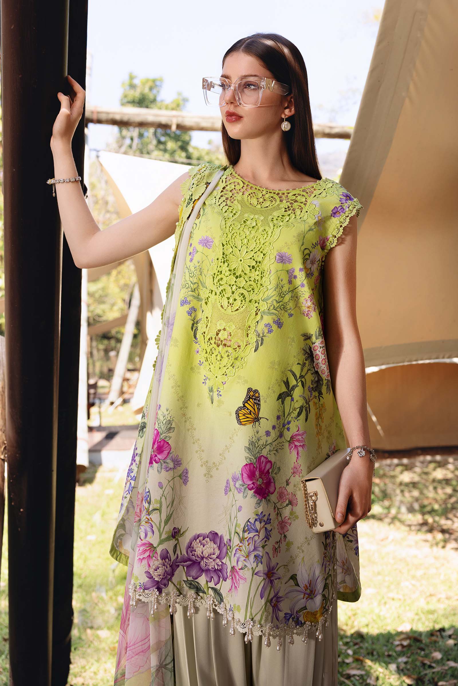MPT-2909-A 3 Piece Unstitched Embroidered Lawn Suit - M.Prints Spring Summer 2026