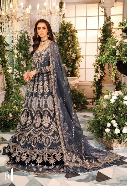 3 Piece Unstitched Embroidered Organza Suit | BD-2901