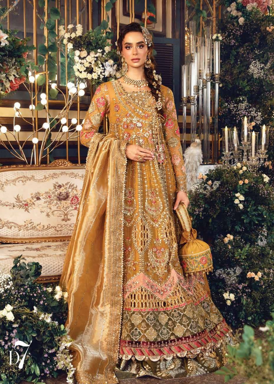 3 Piece Unstitched Embroidered Organza Suit | BD-2907