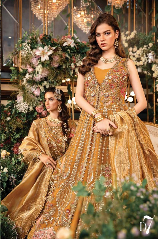 3 Piece Unstitched Embroidered Organza Suit | BD-2907