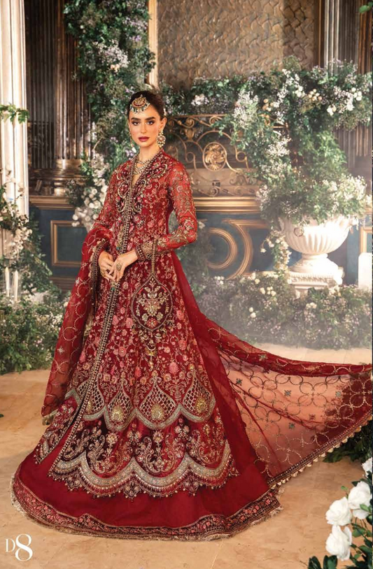 3 Piece Unstitched Embroidered Organza Suit | BD-2908