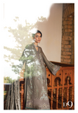 3 Piece Unstitched Embroidered Velvet Suit | DL-1209