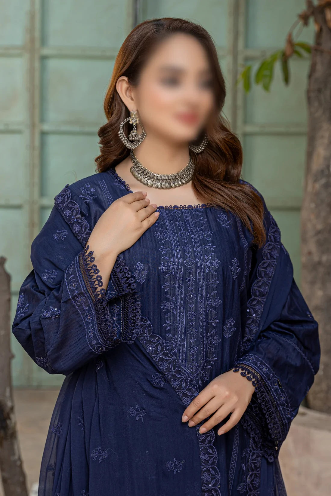 3 Piece - Embroidered Lawn - Farasha 104 - Fantak