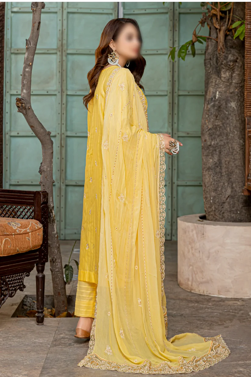 3 Piece - Embroidered Lawn - Farasha 106 - Fantak