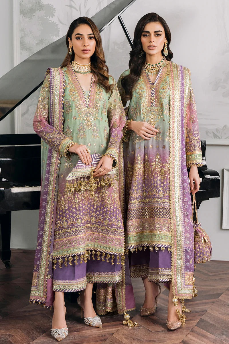 EMBROIDERED CHIFFON CH12-08 UNSTITCHED | Chantelle Barouque