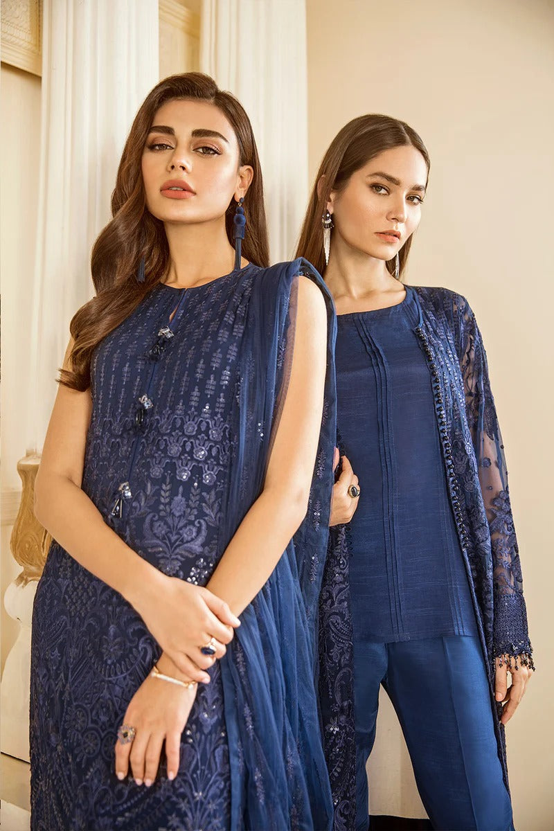 EMBROIDERED CHIFFON CH06-02 UNSTITCHED | Chantelle Barouque