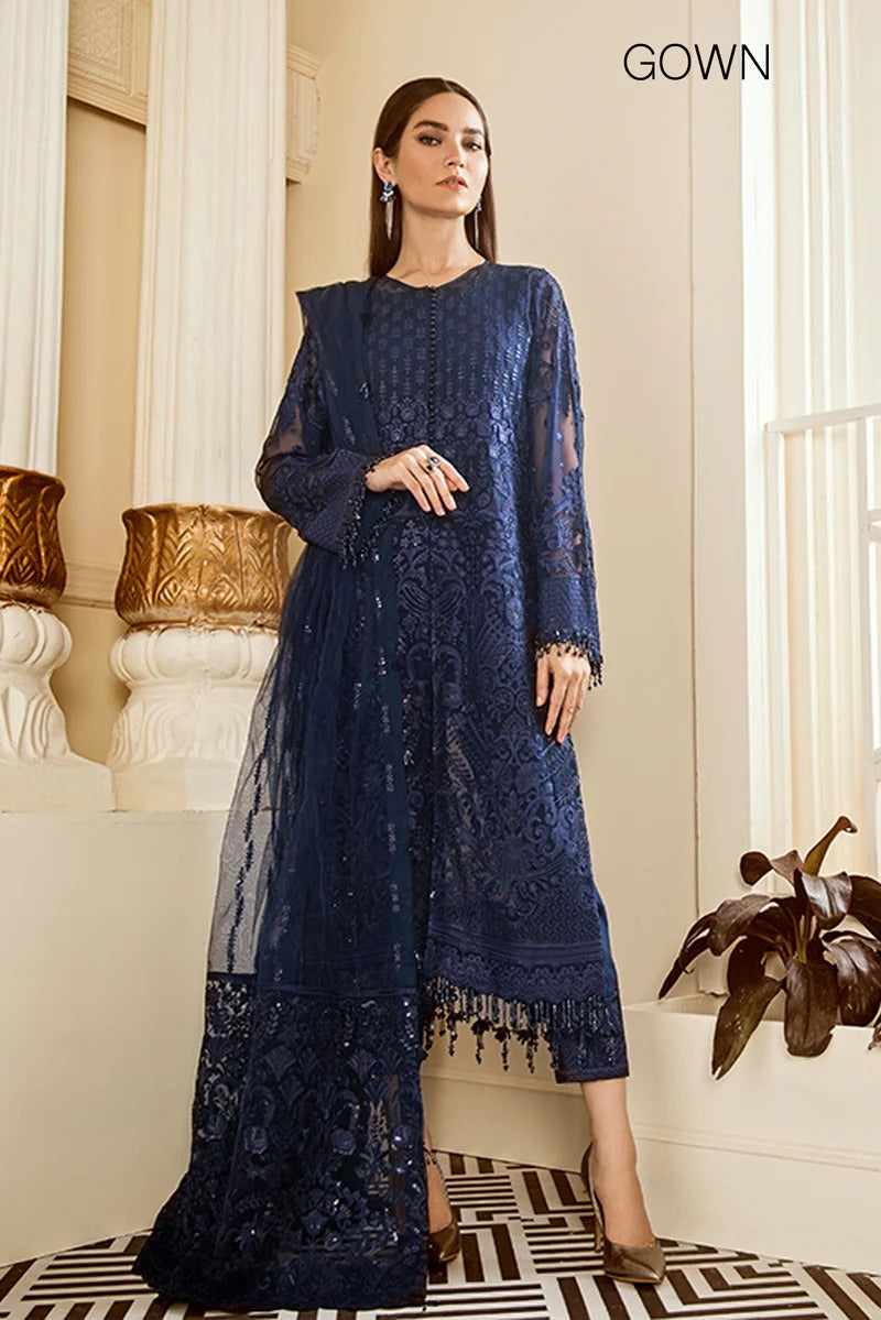 EMBROIDERED CHIFFON CH06-02 UNSTITCHED | Chantelle Barouque
